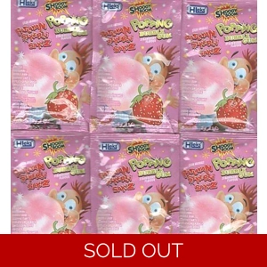 Hleks Strawberry Flavoured Popping Bubblegum Sweets